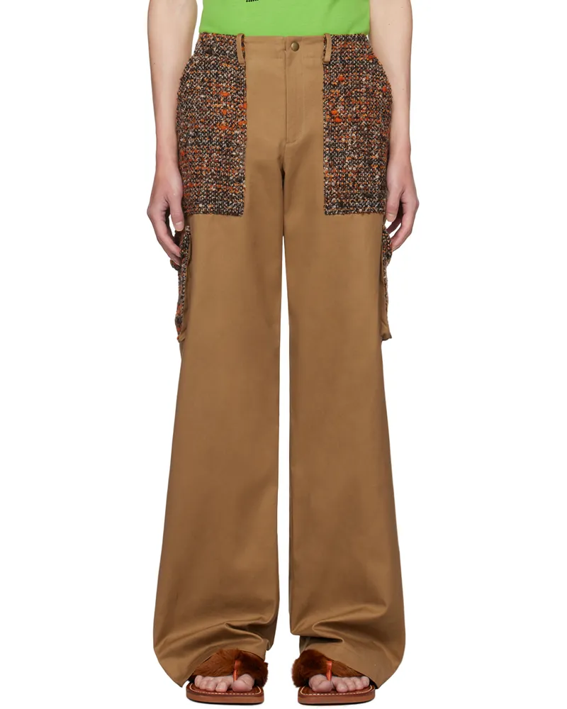 Anna Sui SSENSE Exclusive Brown Painter Cargo Pants Cinnamon
