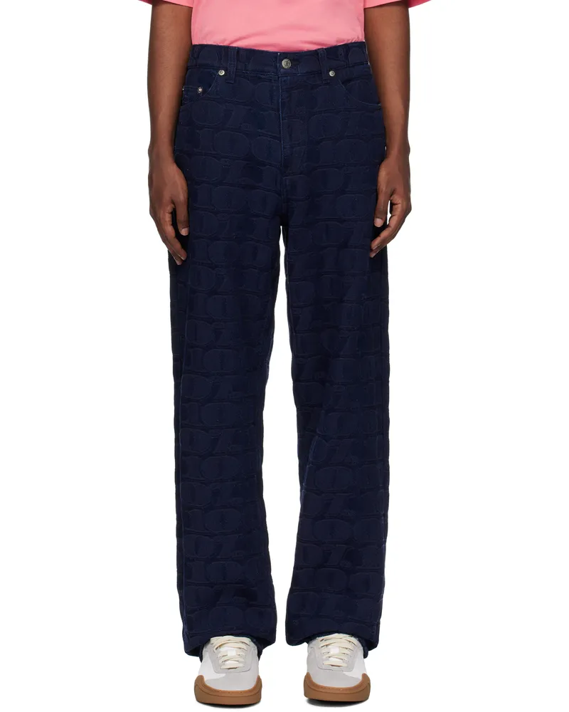 AWAKE NY Navy Jacquard '100' Jeans Navy