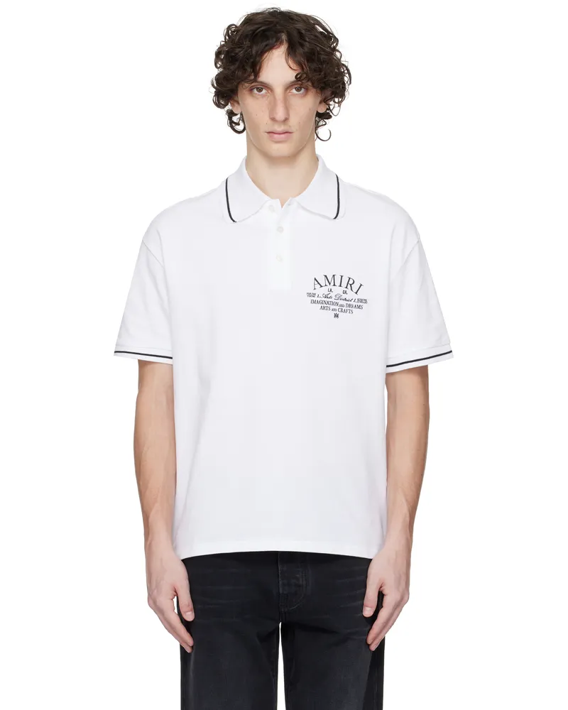 Amiri White 'Amiri Arts District' Polo White