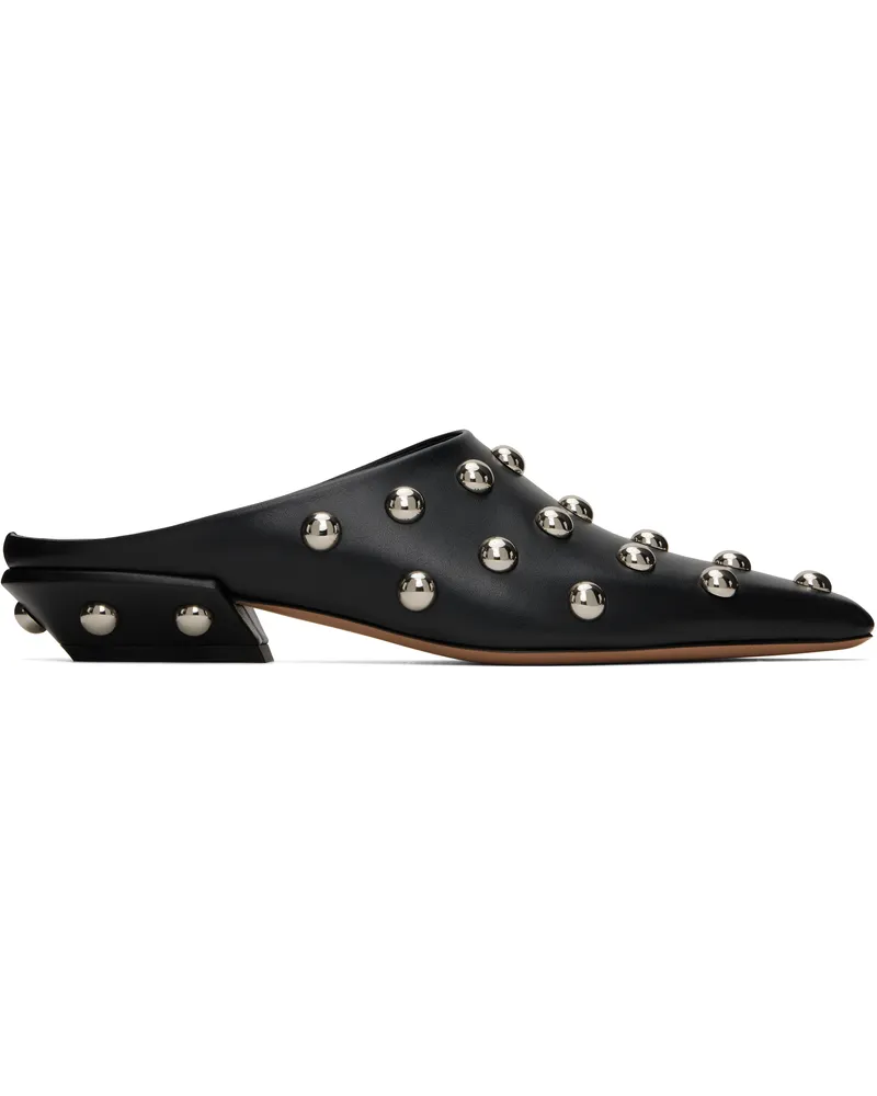 Paris Texas Black Belle Sabot Loafers Black