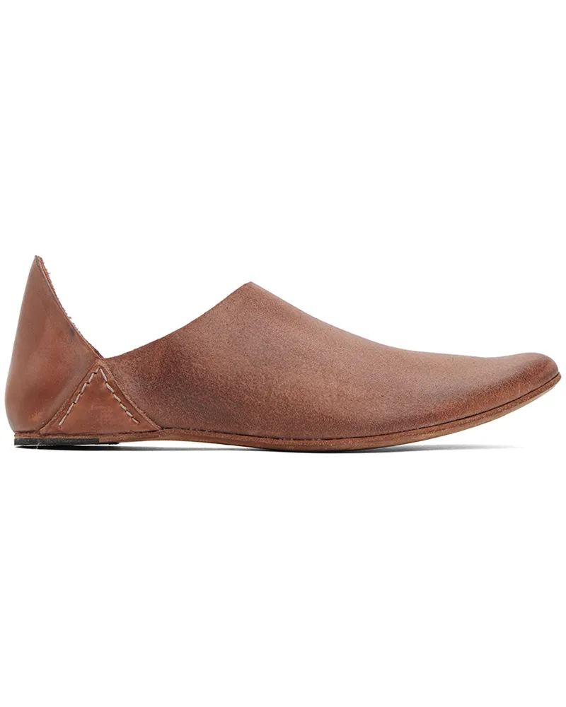 Boris Bidjan Saberi Brown 'Slipper 1' Slippers Dirty