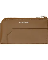 Acne Studios Brown Zip Wallet Camel