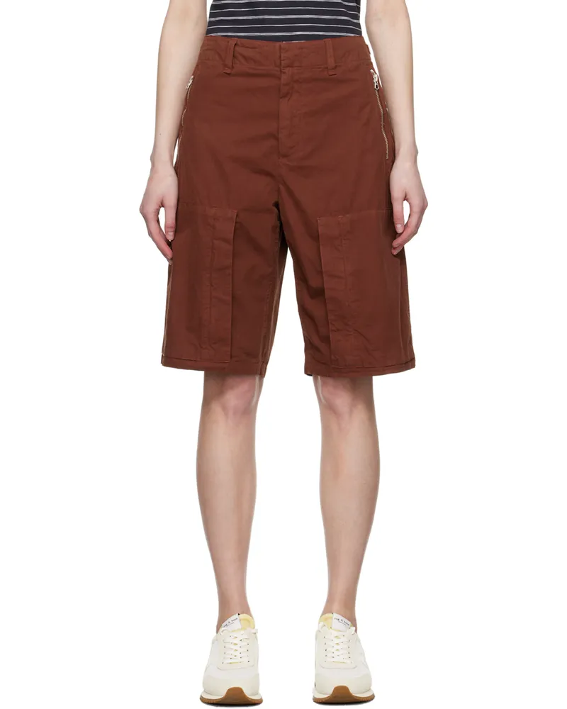 Rag & Bone Burgundy Kai Shorts Mahogany