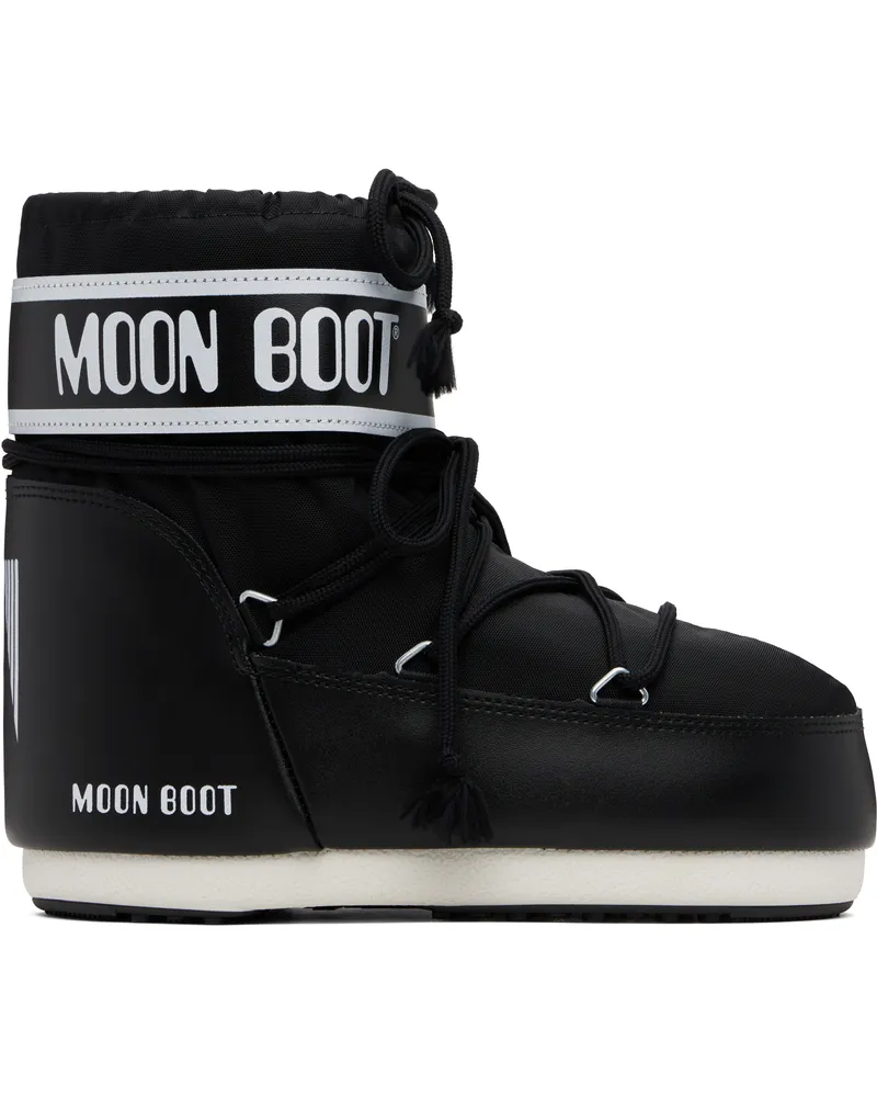Moon Boot Black Icon Low Nylon Boots N001