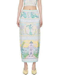 Casablanca Paris Multicolor Vase Midi Skirt Vase