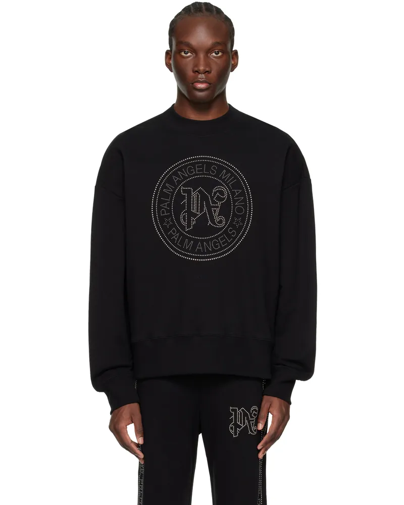 Palm Angels Black Milano Stud Sweatshirt Black