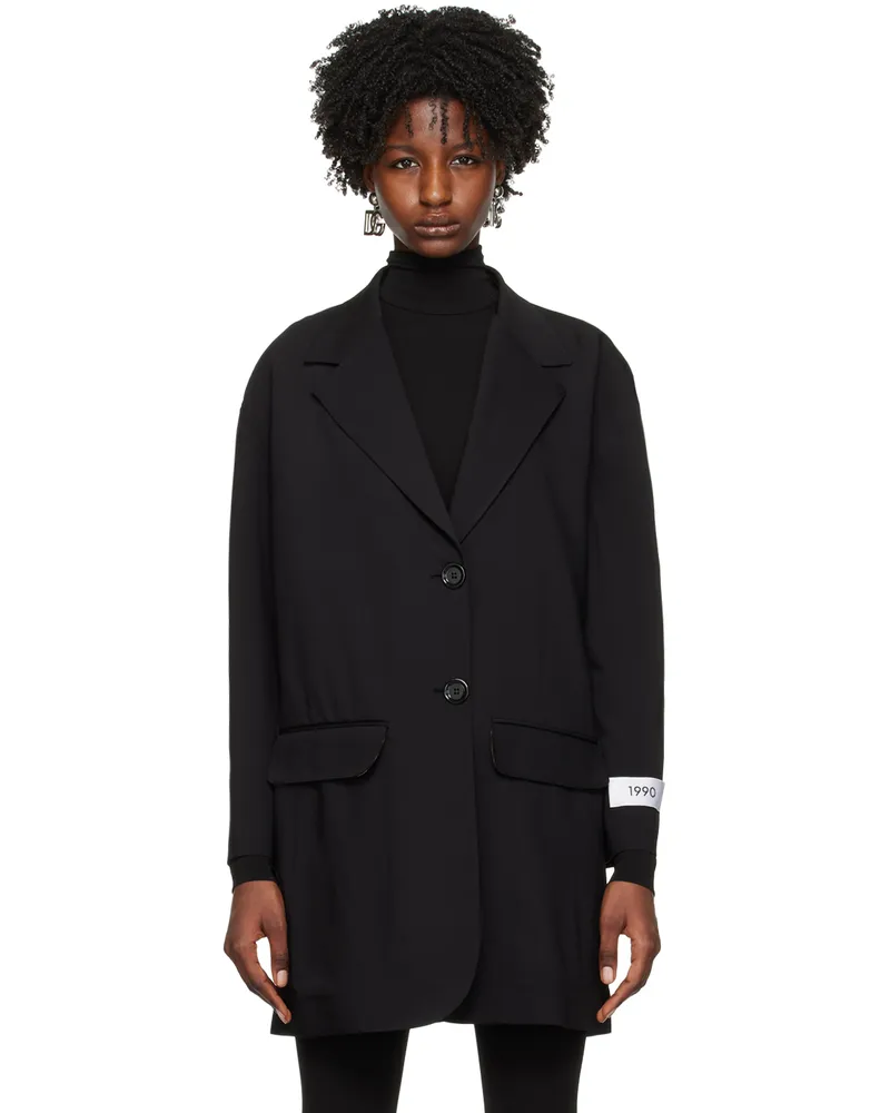 Dolce & Gabbana Black Notched Lapel Blazer N0000