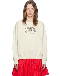 Ganni Off-White Isoli Sweatshirt Egret