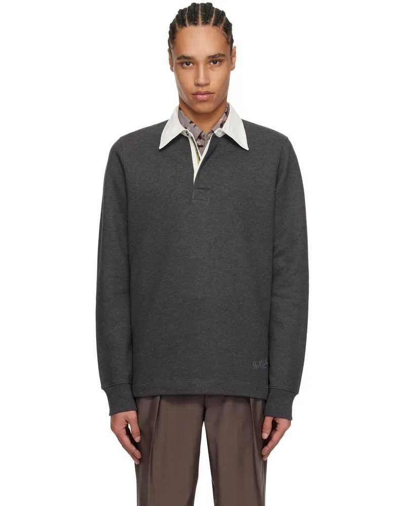 Paul Smith Gray Contrast Collar Polo 76