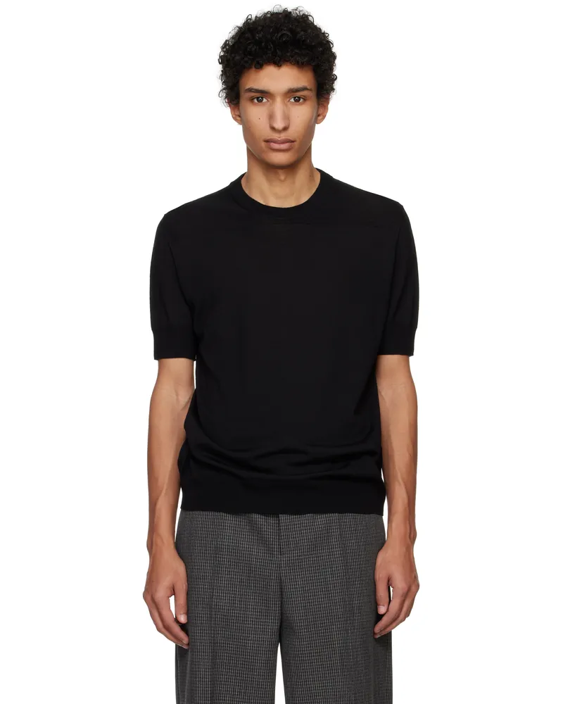 Jil Sander Black Virgin Wool T-shirt 001