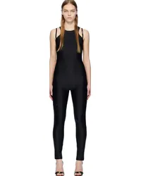 Versace Jeans Black Crystal-Cut Jumpsuit Eblack