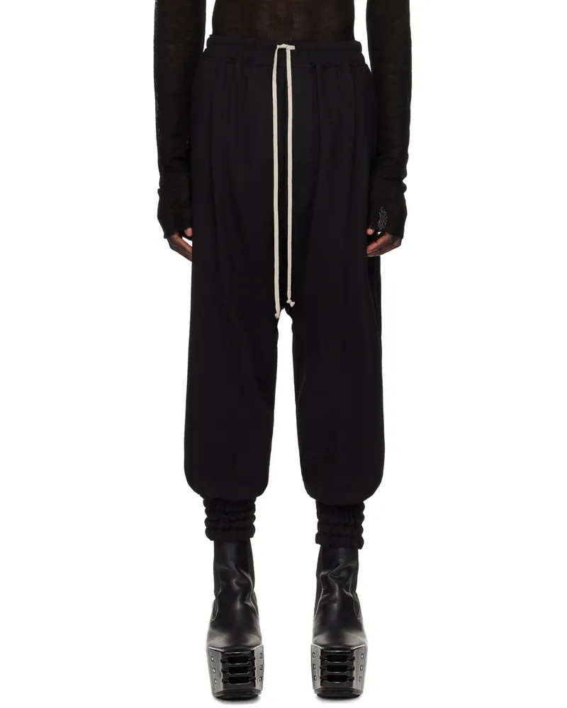 Rick Owens Black Porterville Drawstring Trousers 09