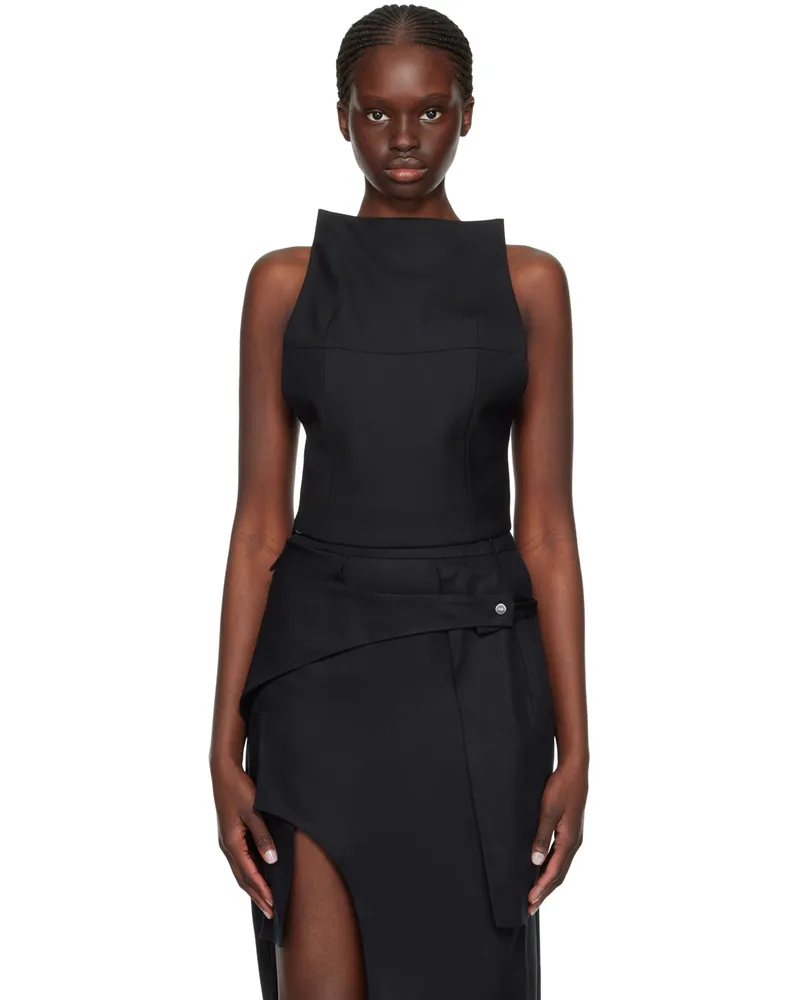 Heliot Emil Black Trifid Tank Top Black