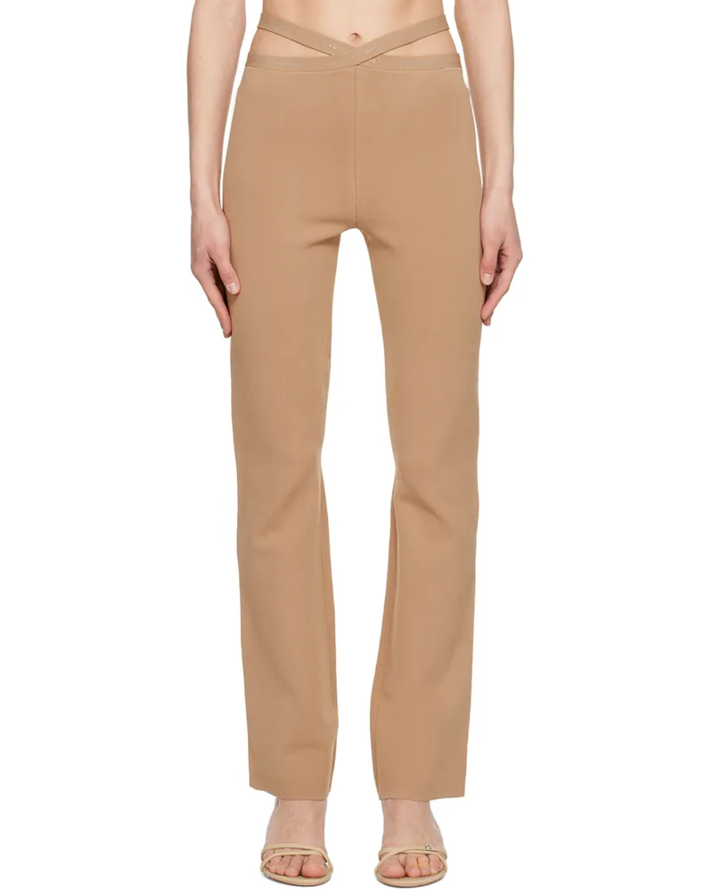Alexander Wang Tan Criss-Cross Leggings 280
