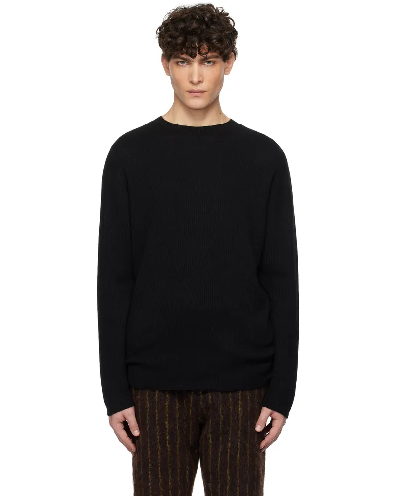 The Elder Statesman Black Heavy Delicash Sweater Black