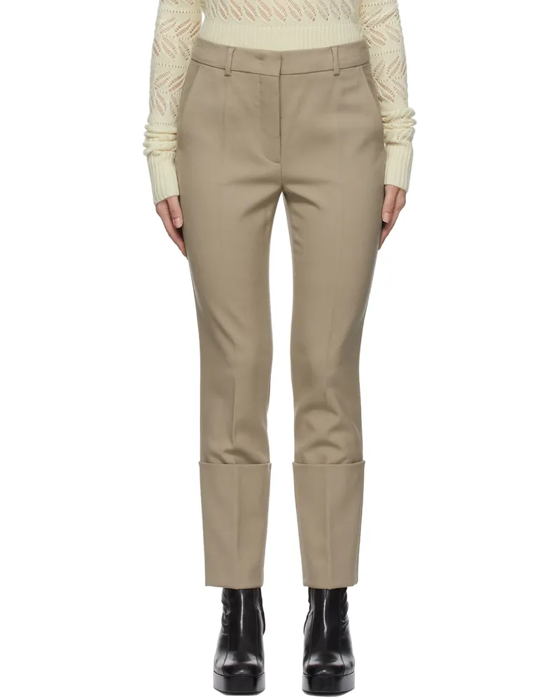 SPORTMAX Beige Peonie Trousers 006