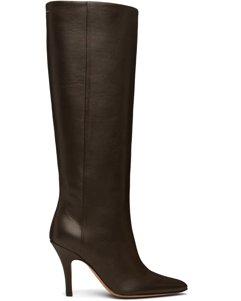 Maison Margiela Brown Architype Knee High Tall Boots T2180