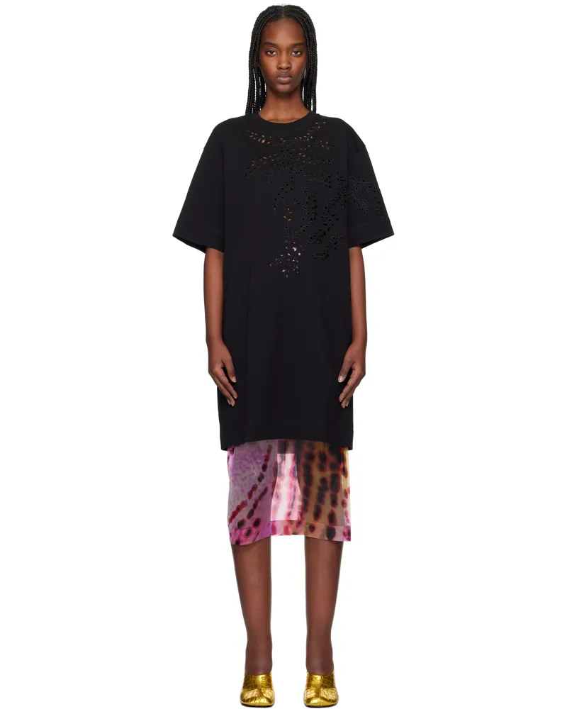 Dries van Noten Black Embroidered Minidress 900