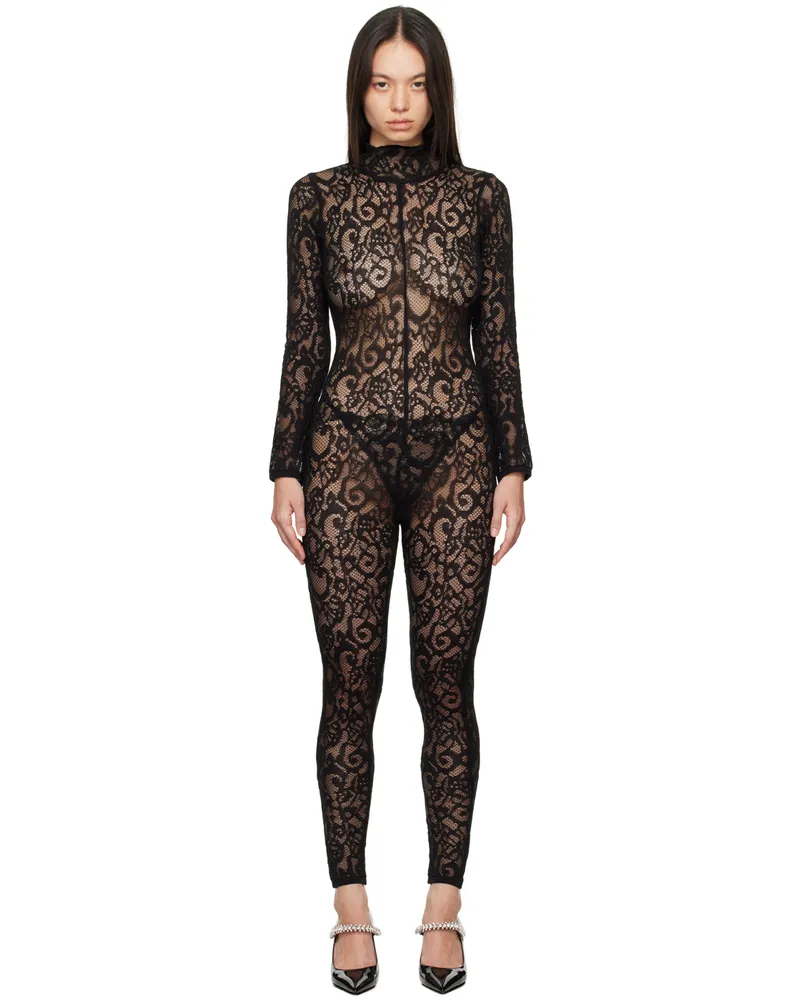 Moschino Black Lace Jumpsuit 0555