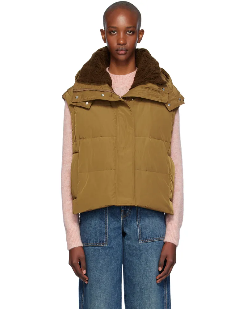 Yves Salomon Tan Ultralight Down Vest Nuts