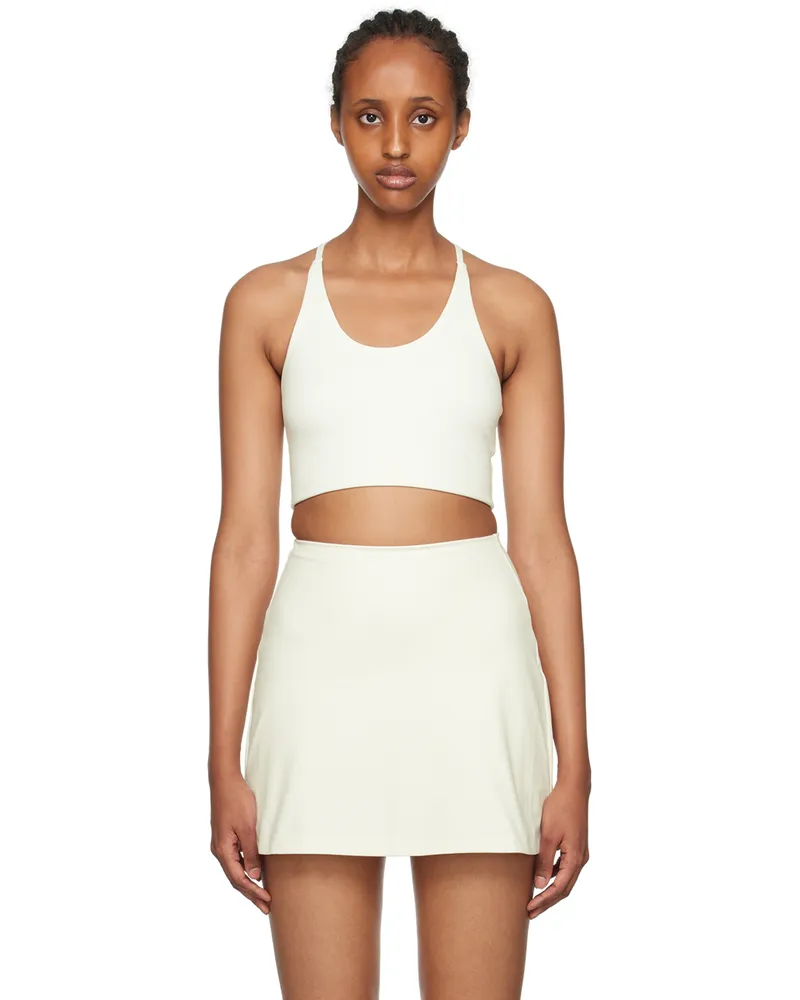 Girlfriend Collective White Cleo Sport Bra Ivory