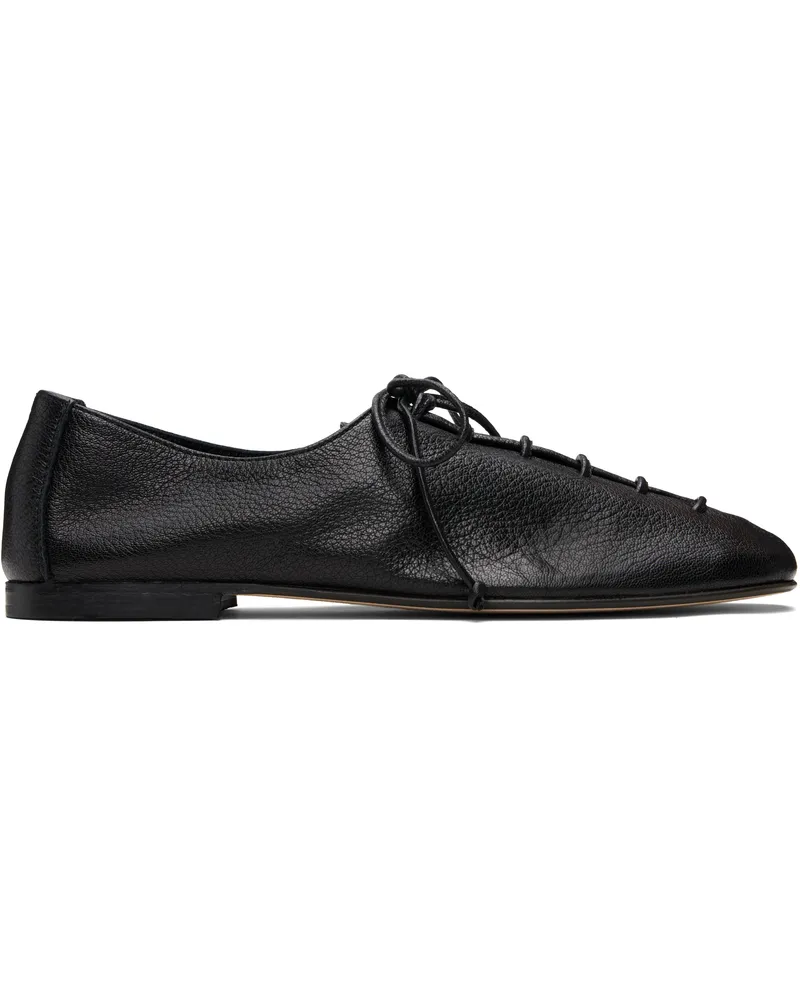 HEREU Black Plegada Supple Shiny Derbys Black
