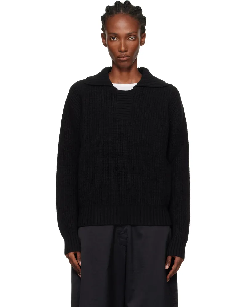 Mfpen Black Collar Sweater Black