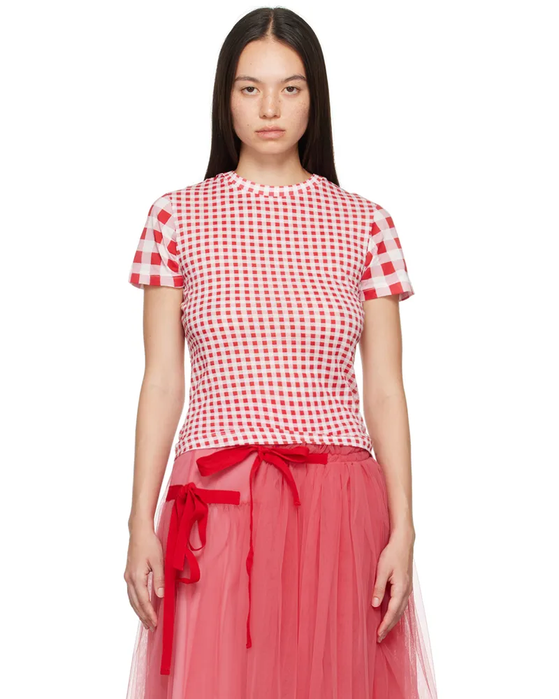 Molly Goddard Red Jessie T-Shirt Pink_red