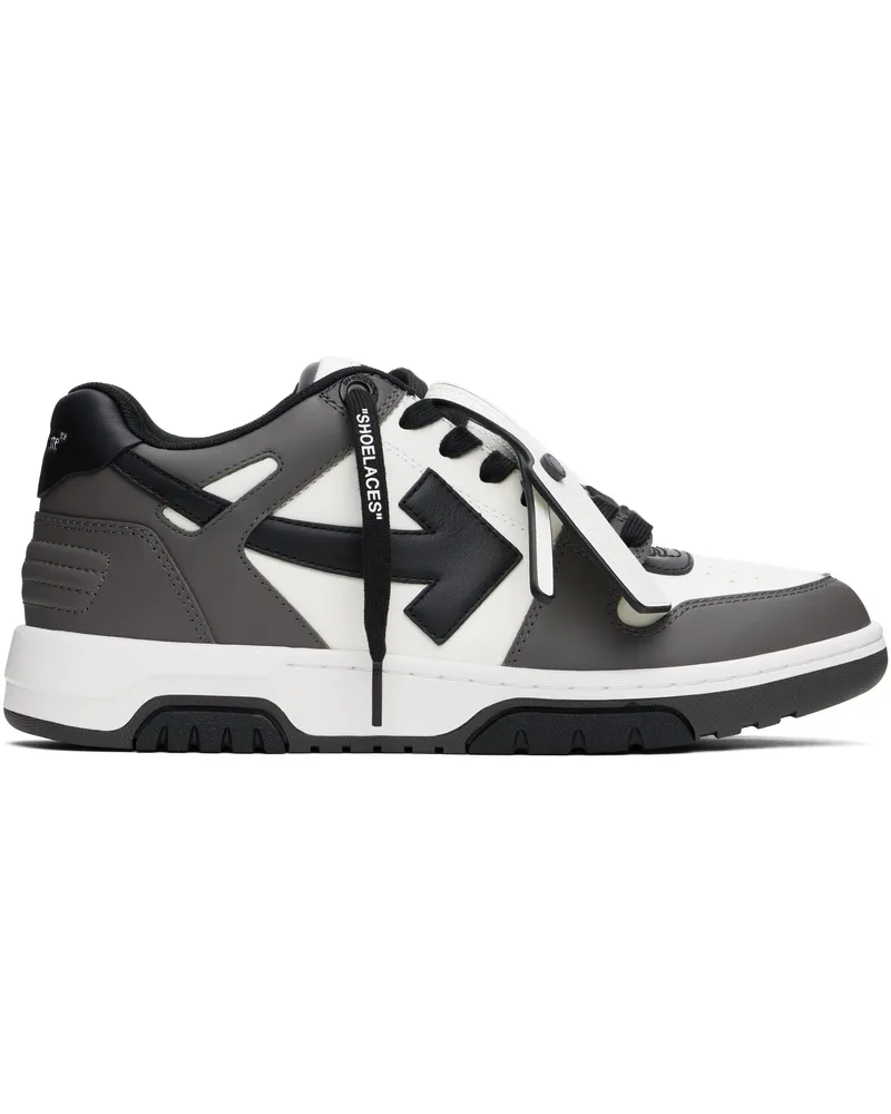 OFF-WHITE White & Gray Out Of Office Sneakers Dark