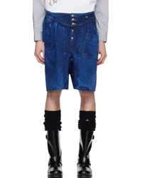 Vivienne Westwood Blue Bleached Shorts Ss24-k309