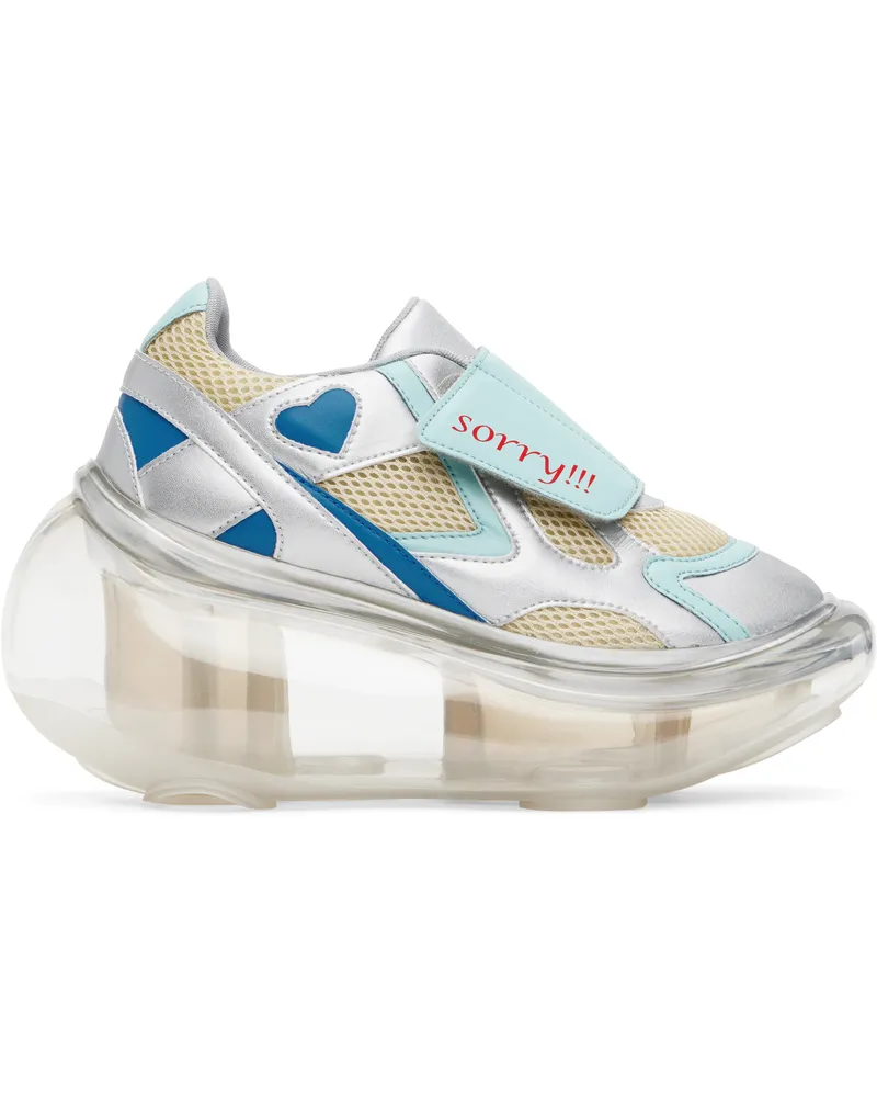 Petra Collins SSENSE Exclusive Off-White & Blue JennyFax Edition Bubble Sneakers Pastel