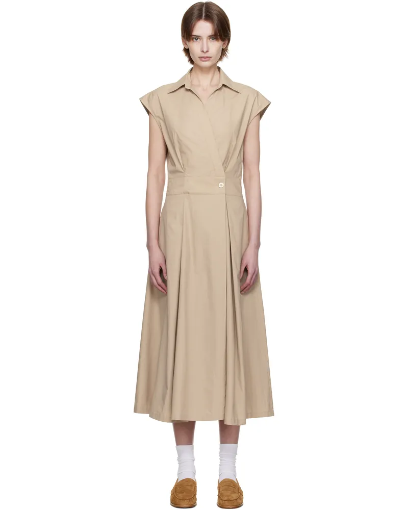 A.P.C. Beige Athena Midi Dress Bba