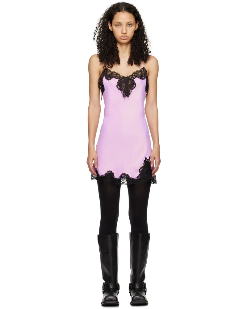Marques ' Almeida Pink Sweetheart Neck Minidress Pink