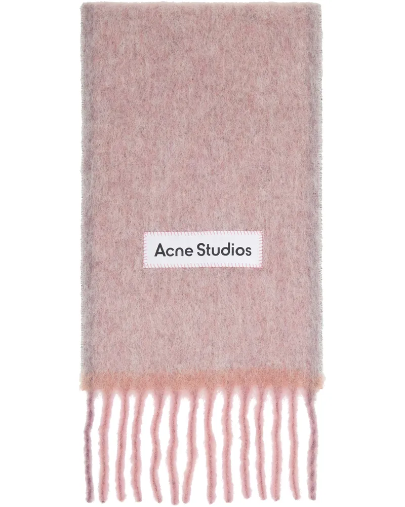 Acne Studios Pink Narrow Wool Mohair Scarf 416