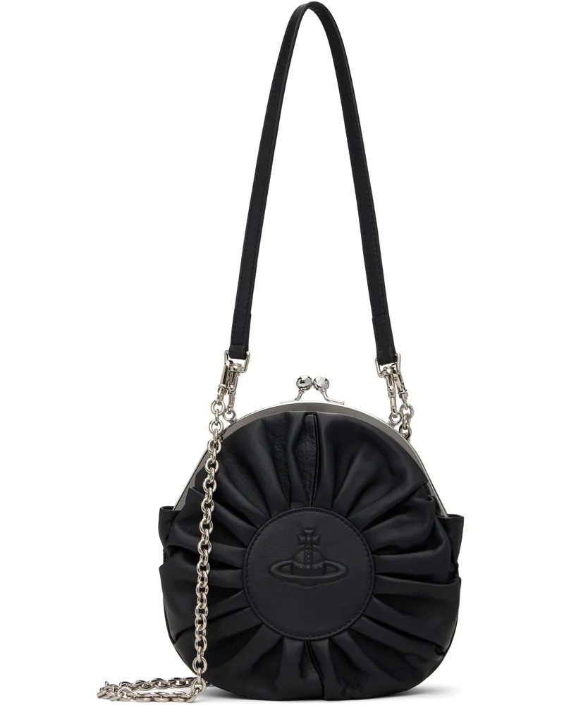 Vivienne Westwood Black Rosie Circle Frame Crossbody Bag Ss25-n401