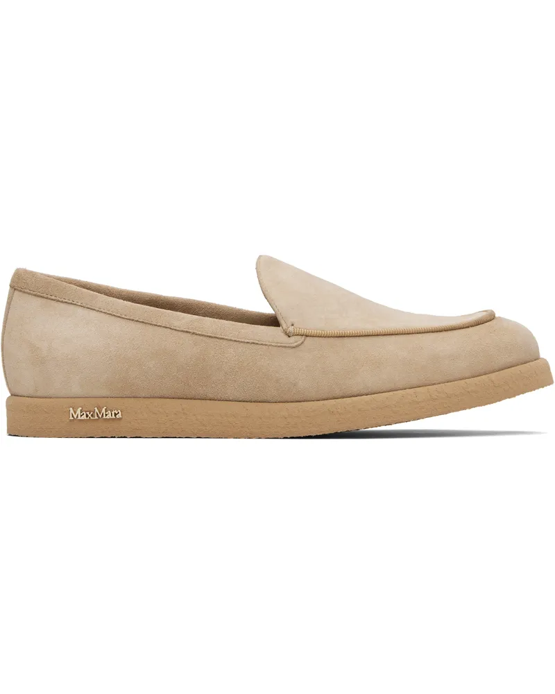 Max Mara Beige Soft Moc Loafers 039