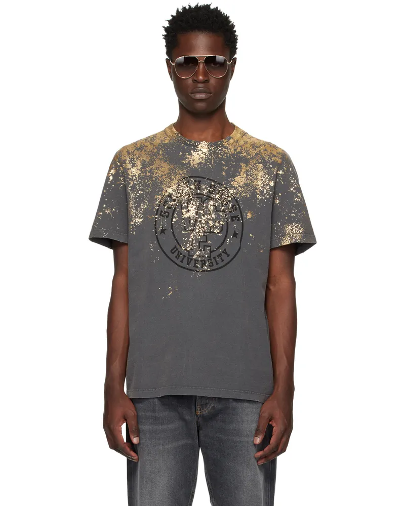 Golden Goose Gray 'Golden University' T-Shirt 60411