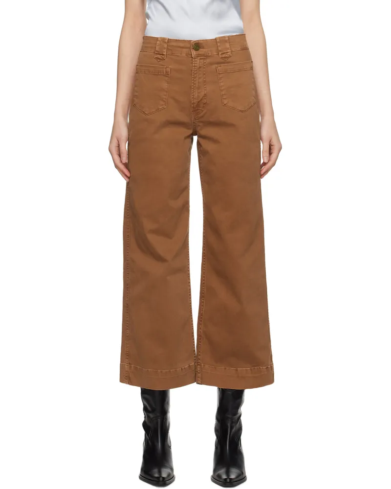Frame Denim Brown Utility Jeans Washed