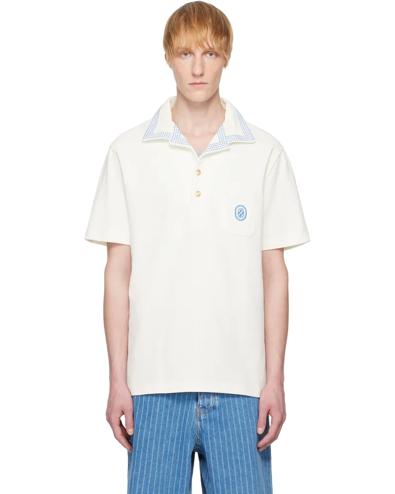 Drôle de Monsieur Off-White 'Le Polo Piqué Damier' Polo Off