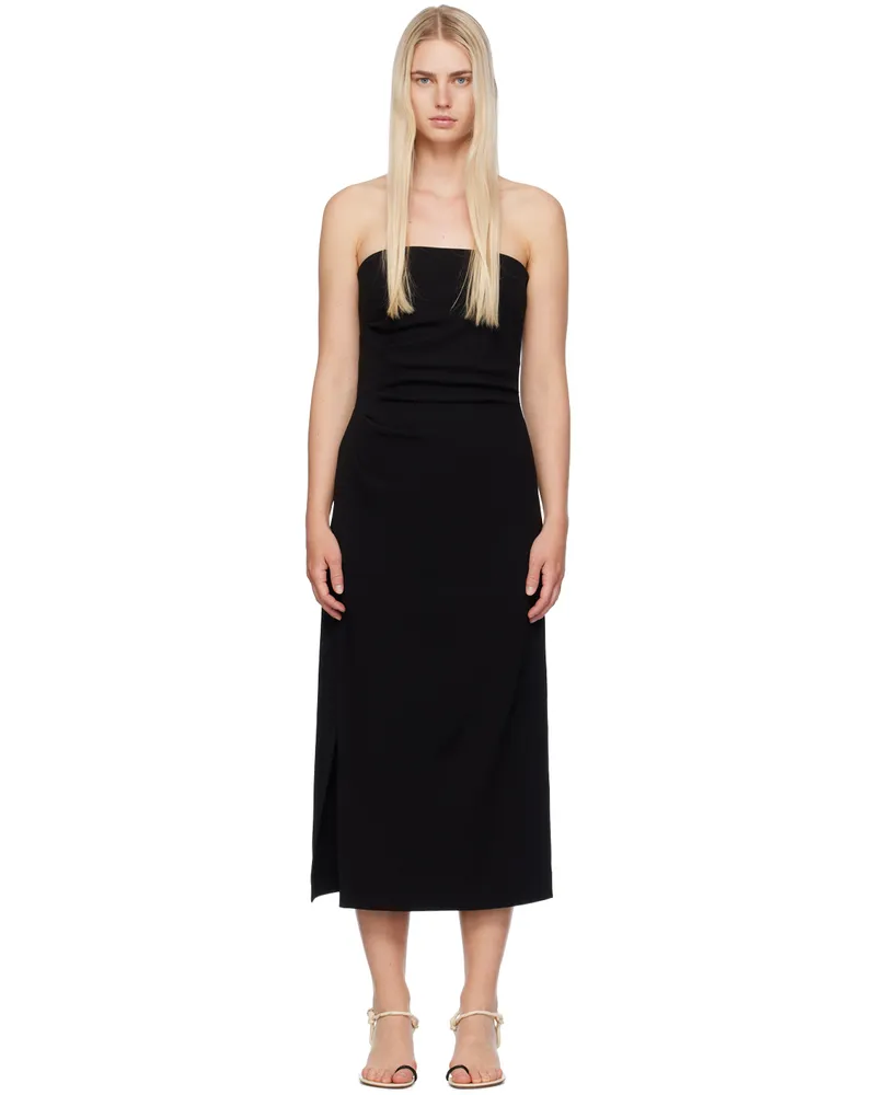 Proenza Schouler Black Shira Midi Dress 001