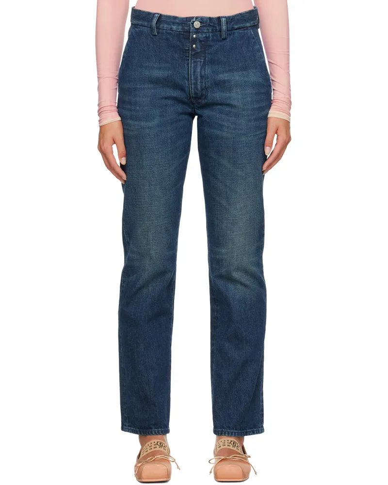 Maison Margiela Navy Four-Pocket Jeans 961