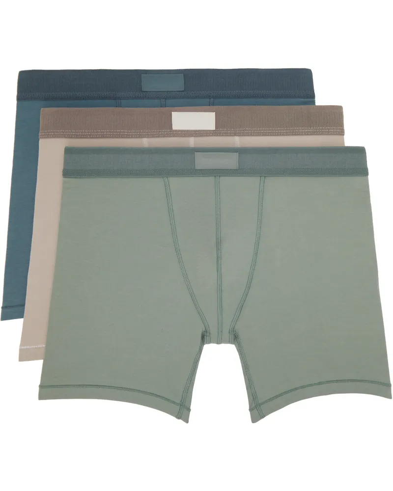 SKIMS Three-Pack Multicolor SKIMS Cotton 5 Boxer Briefs Stone