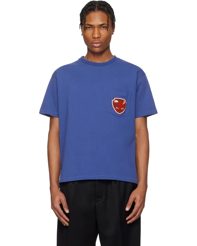 BODE Blue Crest Pocket T-shirt Blue