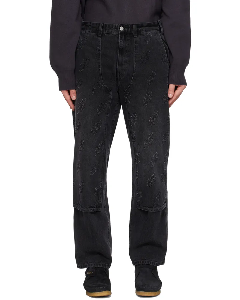 thisisneverthat Black Lightning Denim Cargo Pants Black