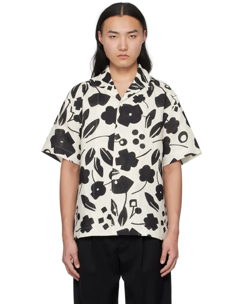 Jacquemus White Les Sculptures 'La chemise Jean' Shirt Black