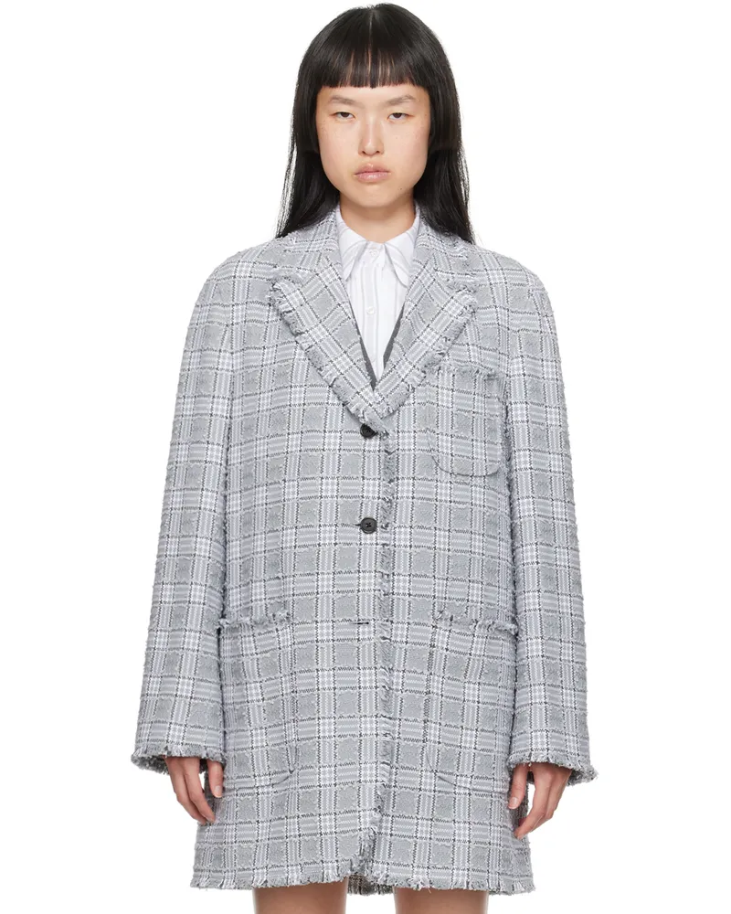 Thom Browne Gray Prince Of Wales Jacket 035