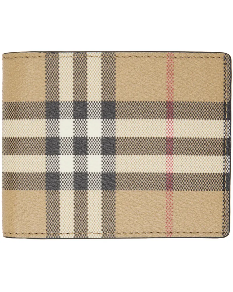 Burberry Beige Check Wallet Archive