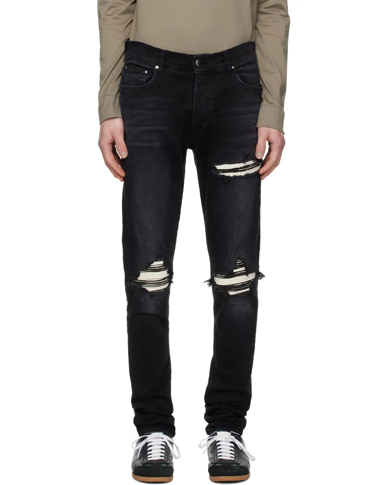 Amiri Black MX1 Ultrasuede Jeans Vintage