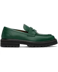 Marni Green Leather Piercing 2.0 Chunky Loafers 00vforest