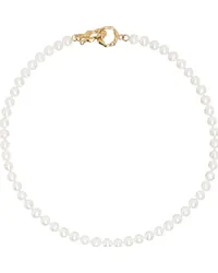 FARIS White Beaded Pearl Necklace 14k